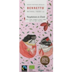 Raspberries In Dark Chocolate 100g - Bennetto
